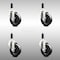 Service Caster 4 Inch 316SS Soft Rubber Wheel Swivel 7/8 Inch Expanding Stem Caster Set SCC SCC-SS316EX20S414-SRS-78-4 - alternate 1